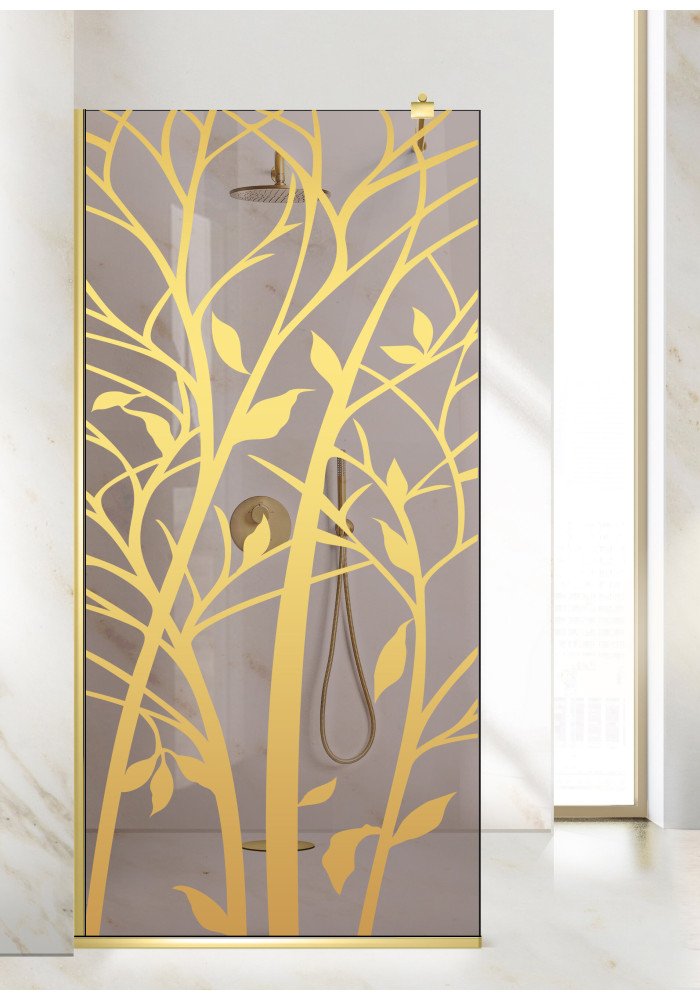 PARAVAN-DUS-WALK-IN-GOLD-WOOD