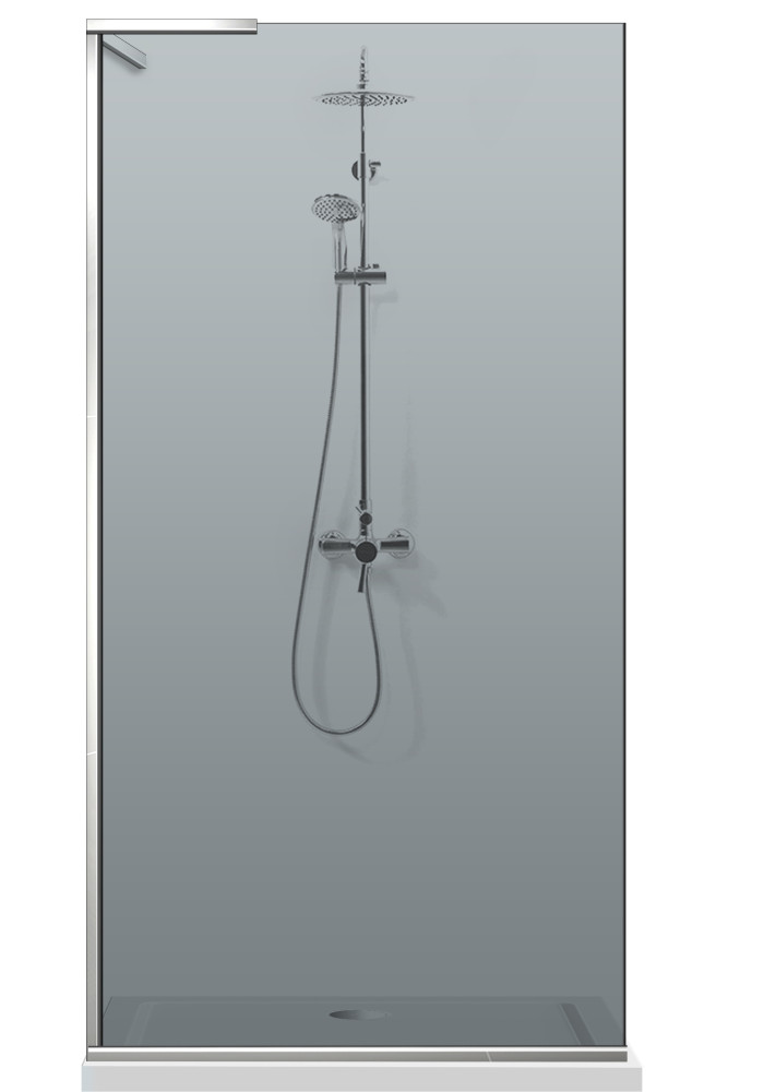 PARAVAN DUS STICLA GRI