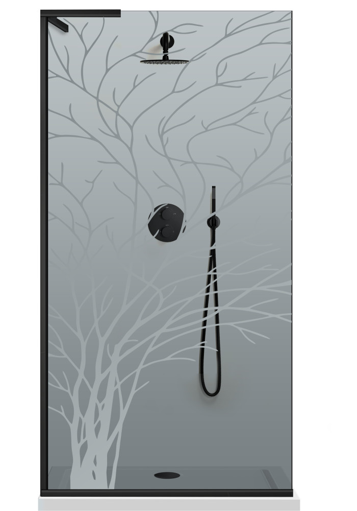 PARAVAN DUS GRI NEGRU FULL INOX