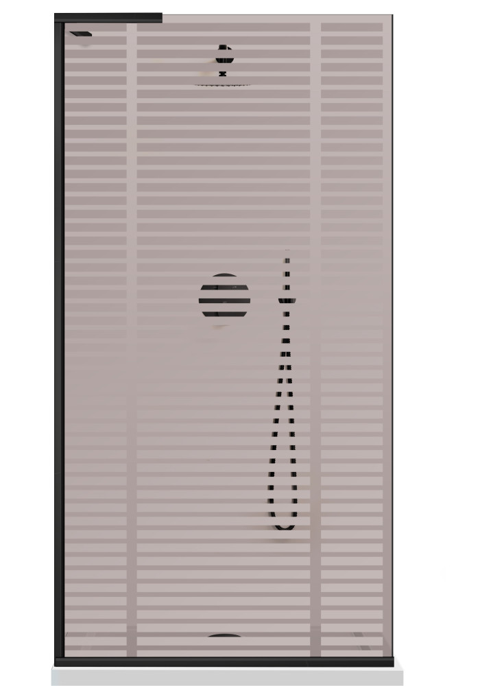 PARAVAN DUS BRONZ NEGRU FULL INOX