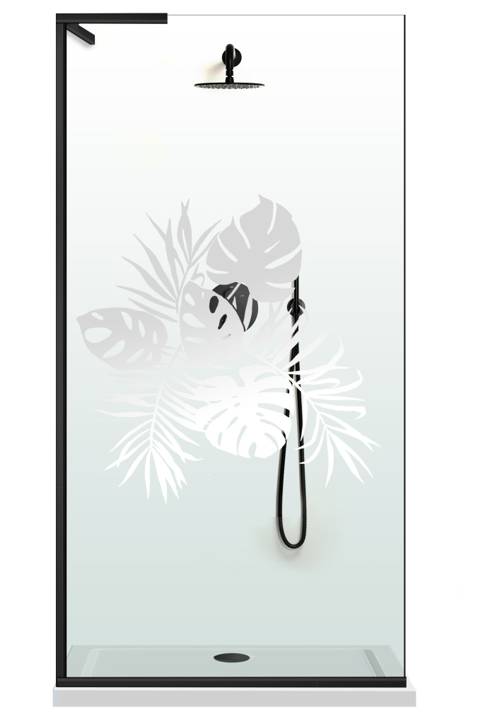 PARAVAN DUS NEGRU INOX