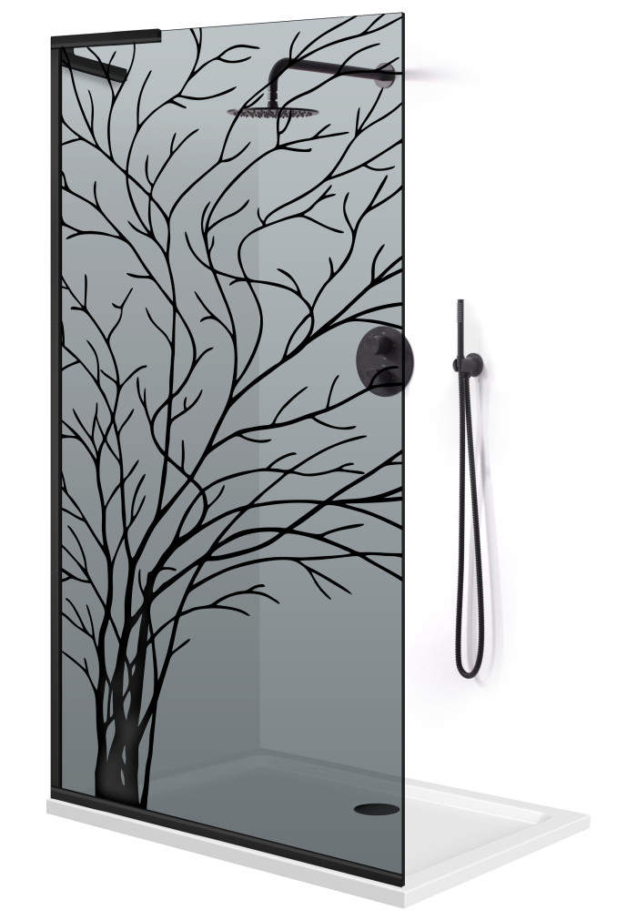 PARAVAN DUS GRI NEGRU FULL INOX