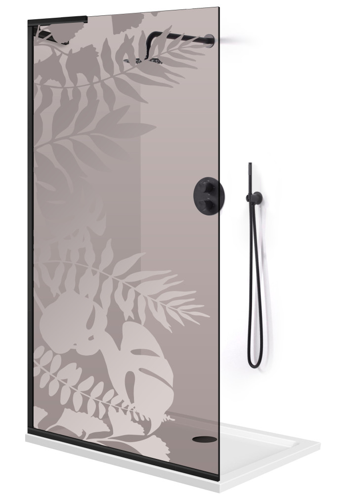 PARAVAN DUS STICLA BRONZ