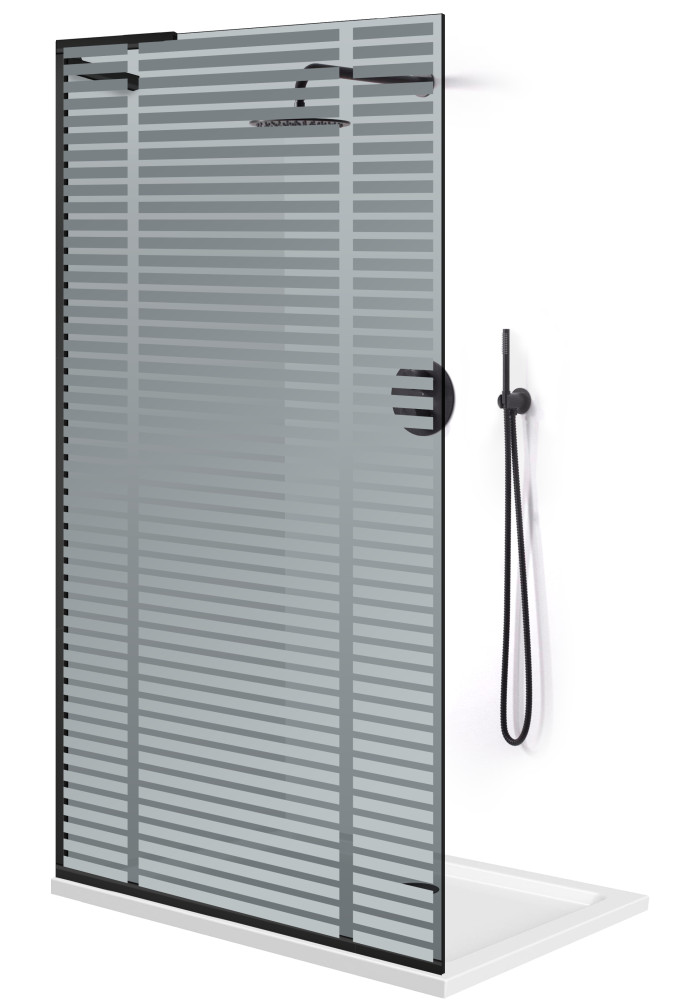 PARAVAN DUS GRI NEGRU INOX FULL