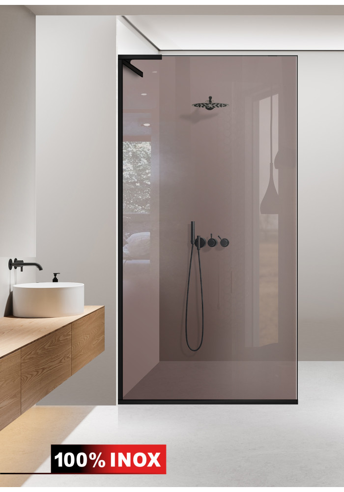 PARAVAN DUS BRONZ NEGRU INOX