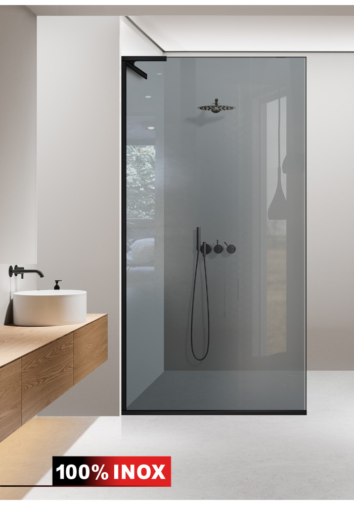 PARAVAN DUS GRI NEGRU INOX