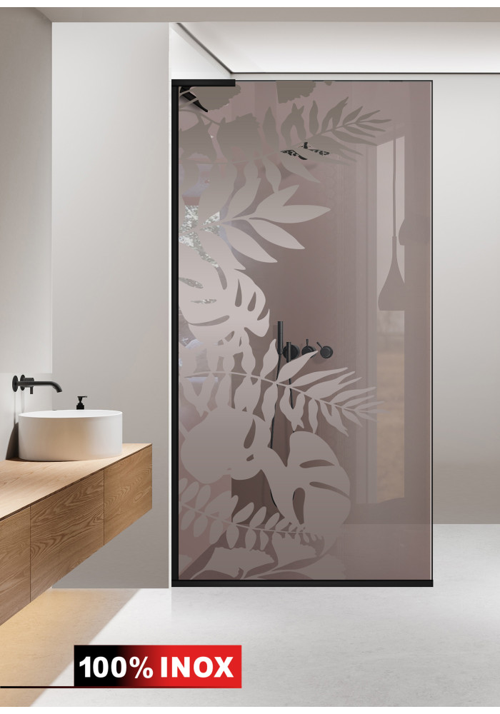 PARAVAN DUS BRONZ NEGRU INOX