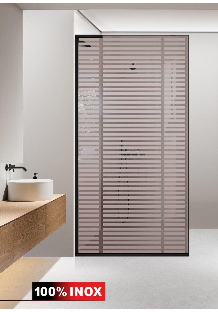 PARAVAN DUS BRONZ NEGRU INOX