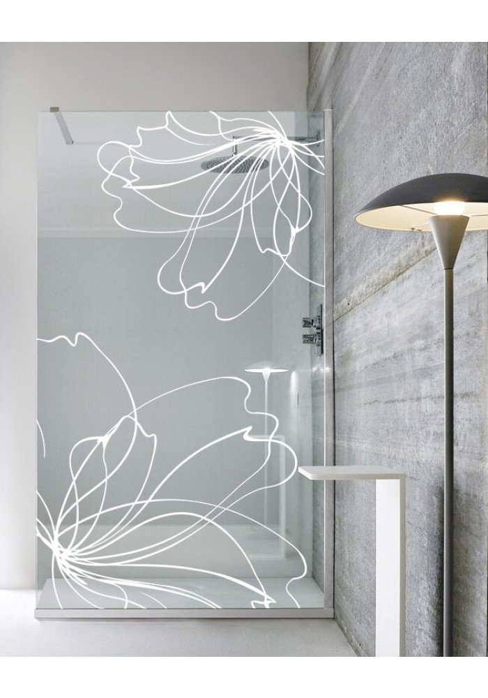 Paravan dus, perete de dus WALK IN FLORAL ART