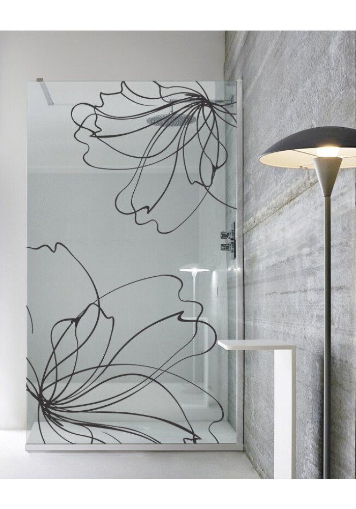 Paravan dus, perete de dus WALK IN FLORAL ART