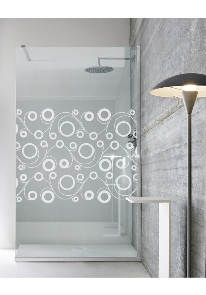 Paravan Cabina dus walk-in, sticla clara, culoare sablare: alb