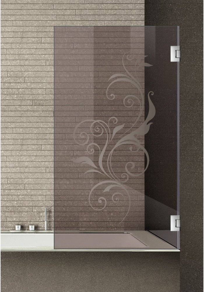 Paravan cada, model SWIRLY, sticla bronz