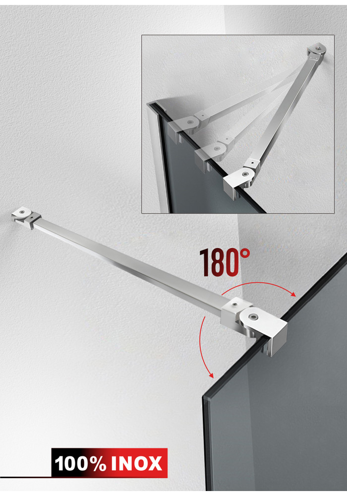 PARAVAN DUS GRI FULL INOX