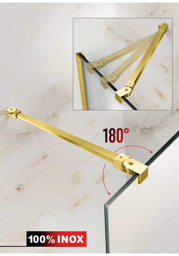 PARAVAN DUS MAT FULL INOX AURIU