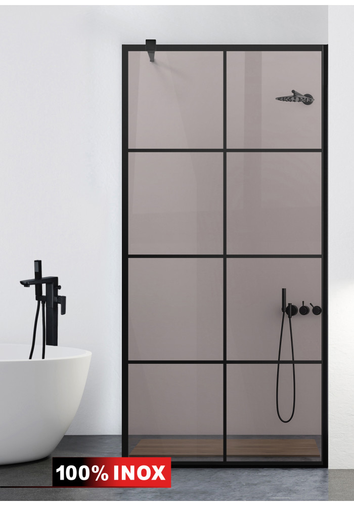 PARAVAN - DE DUS - WALK IN - AQUAROY-BRONZE