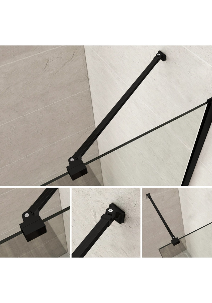Bara stabilizatoare reglabila in unghi inox negru mat
