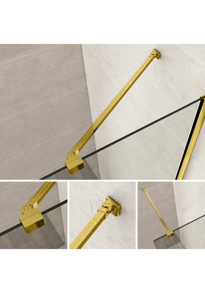 Bara stabilizatoare reglabila in unghi inox auriu lucios