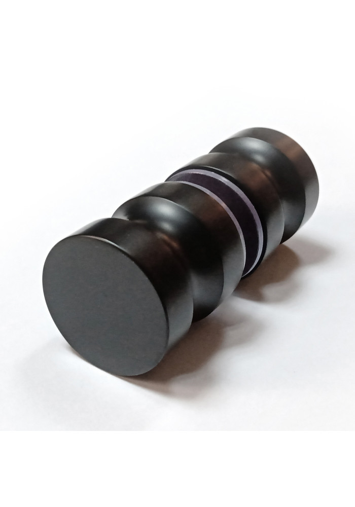 Maner knob tip buton pentru usa sticla INOX negru mat