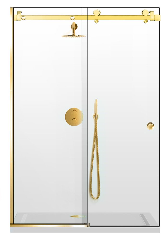 PARAVAN DUS GLISANT FLOAT FULL INOX AURIU