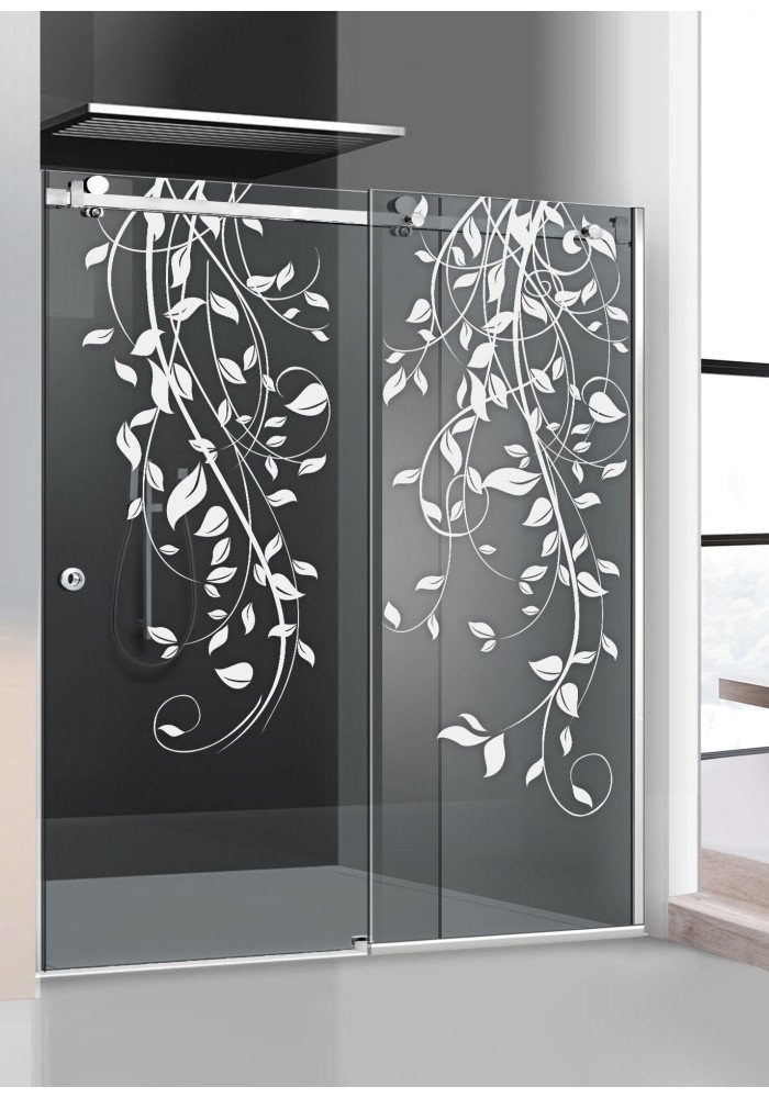 PARAVAN DUS CU USA GLISANTA GRI FULL INOX