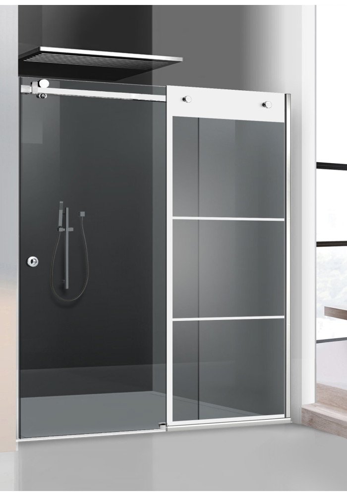 PARAVAN DUS GRI FULL INOX