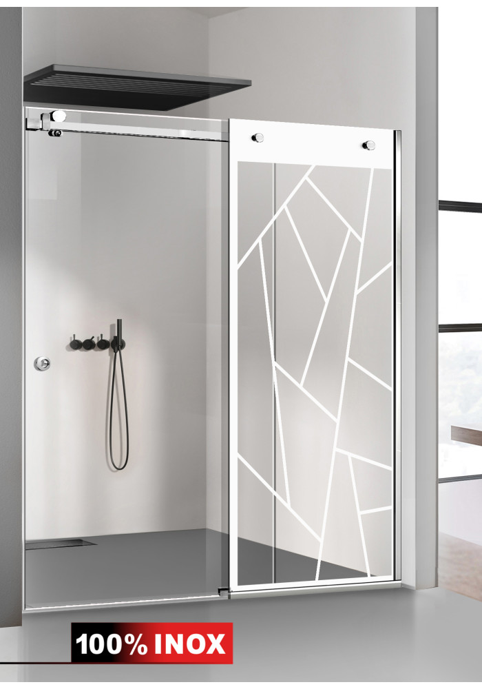 PARAVAN DUS CU USA GLISANTA FLOAT FULL INOX