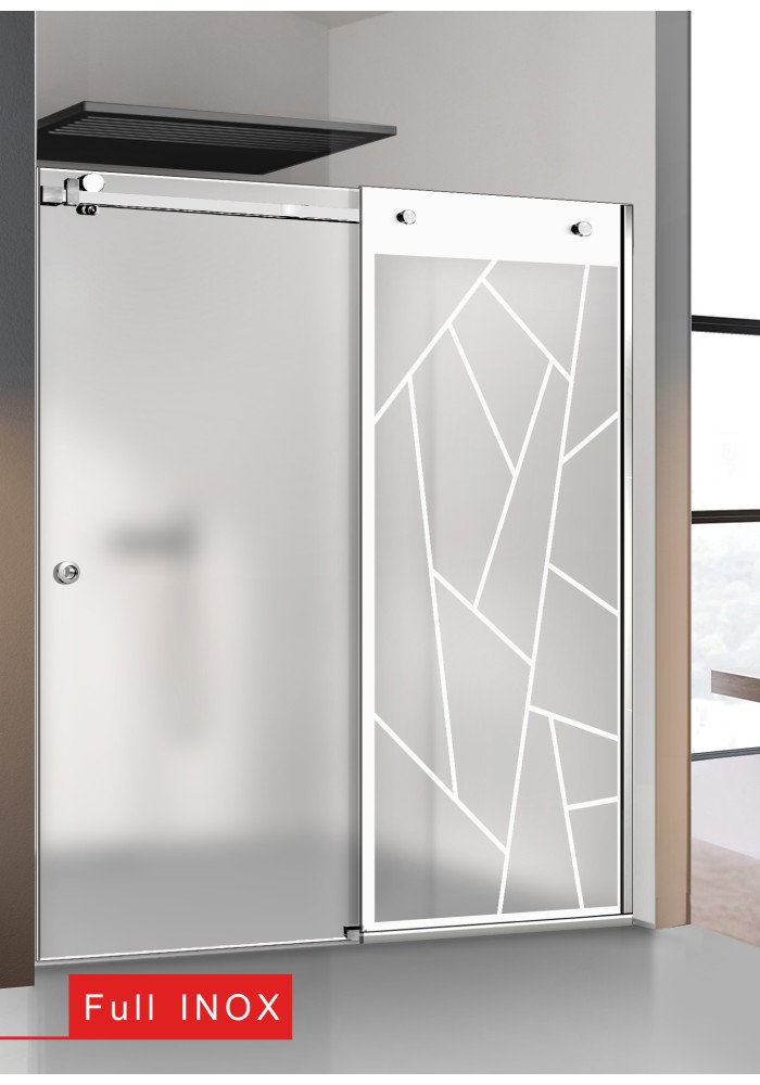 PARAVAN DUS CU USA GLISANTA MAT FULL INOX