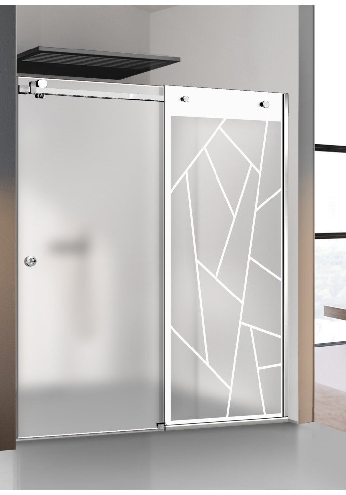 PARAVAN DUS CU USA GLISANTA MAT FULL INOX
