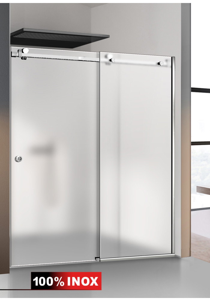 PARAVAN DUS GLISANT MAT FULL INOX