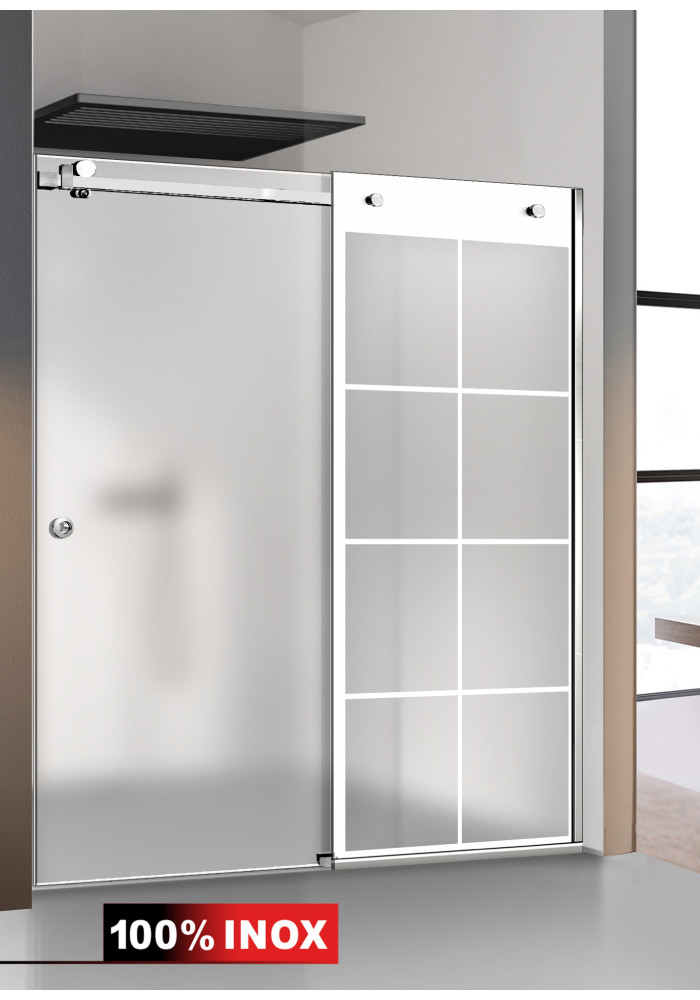 PARAVAN DUS CU USA MAT FULL INOX