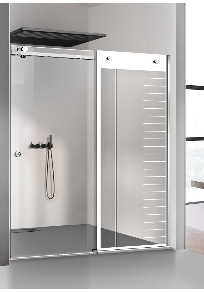 PARAVAN DUS CU USA GLISANTA FLOAT FULL INOX