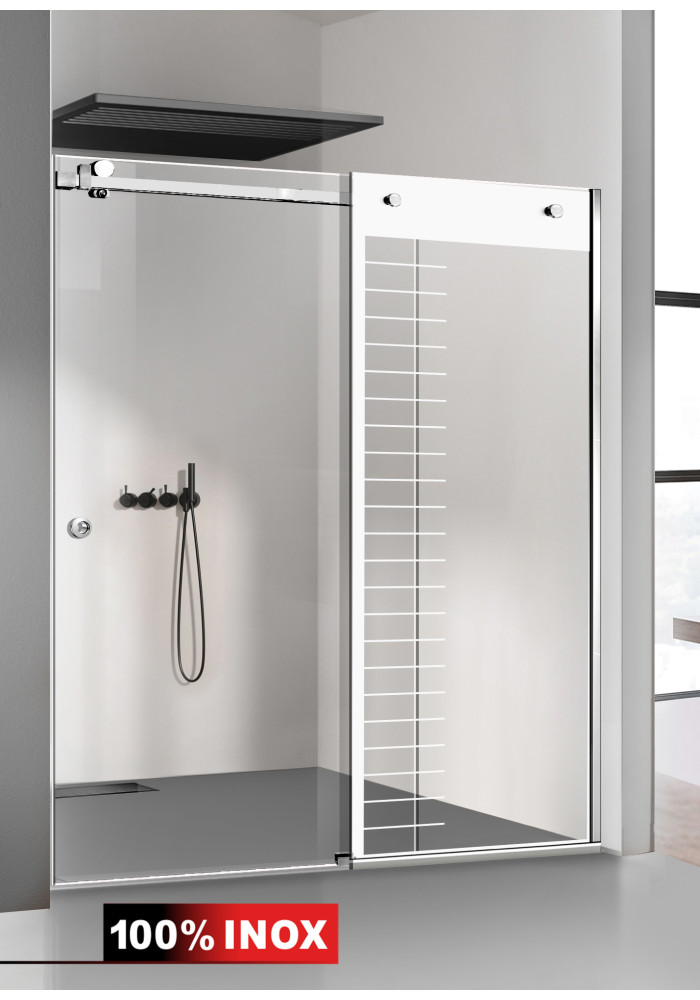 PARAVAN DUS CU USA GLISANTA FLOAT FULL INOX