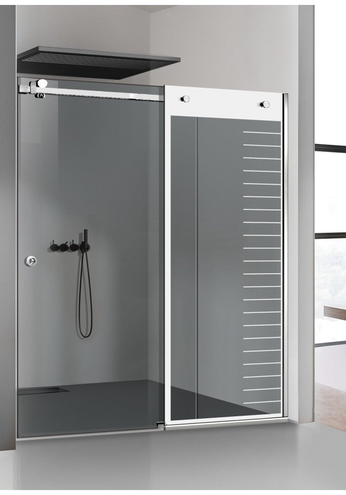 PARAVAN DUS GRI FULL INOX