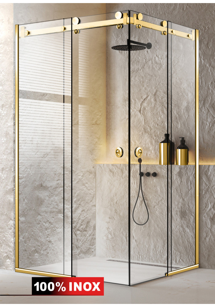 CABINA DUS GLISANT FULL INOX AURIU