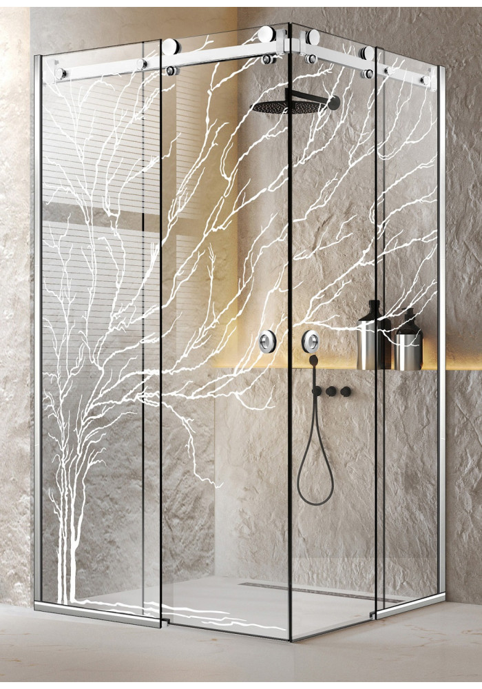 CABINA DUS GLISANT FULL INOX TREE ALB