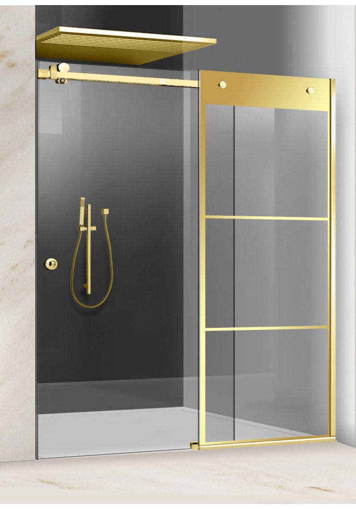 PARAVAN DUS CU USA GLISANTA FLOAT FULL INOX AURIU