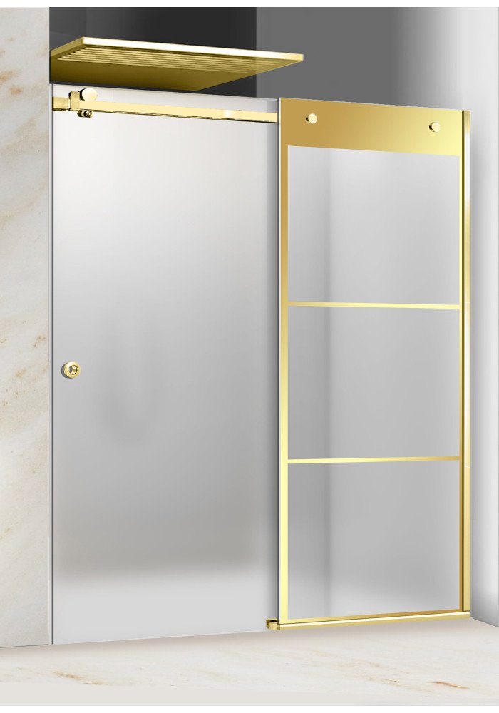 PARAVAN DUS CU USA GLISANTA MAT FULL INOX AURIU