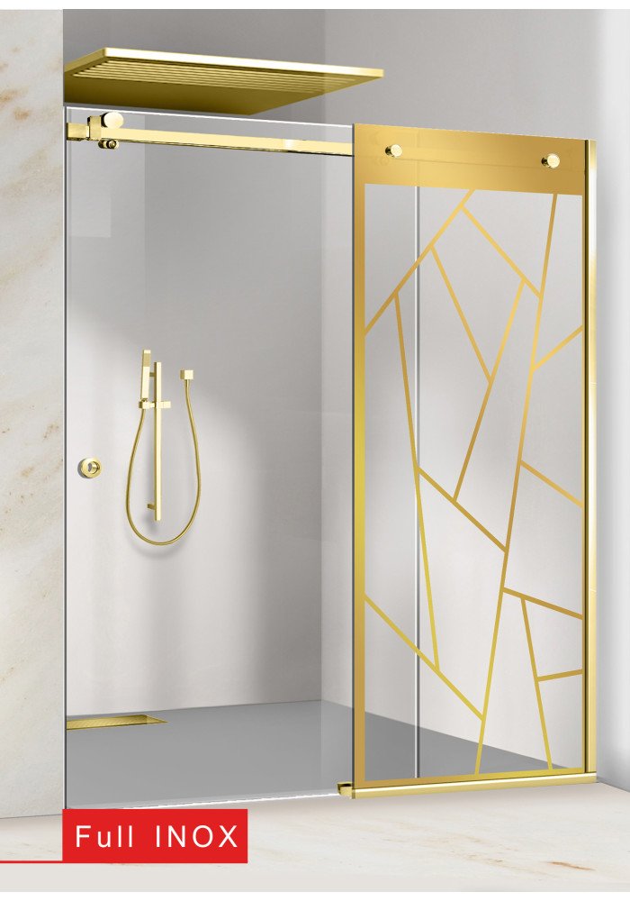 PARAVAN DUS CU USA GLISANTA FLOAT FULL INOX AURIU
