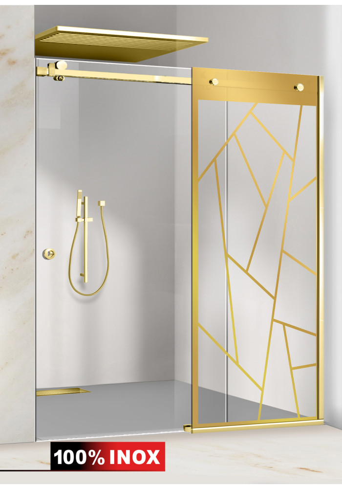 PARAVAN DUS CU USA GLISANTA FLOAT FULL INOX AURIU