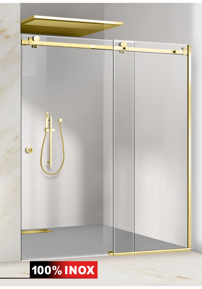 PARAVAN DUS GLISANT FLOAT FULL INOX AURIU