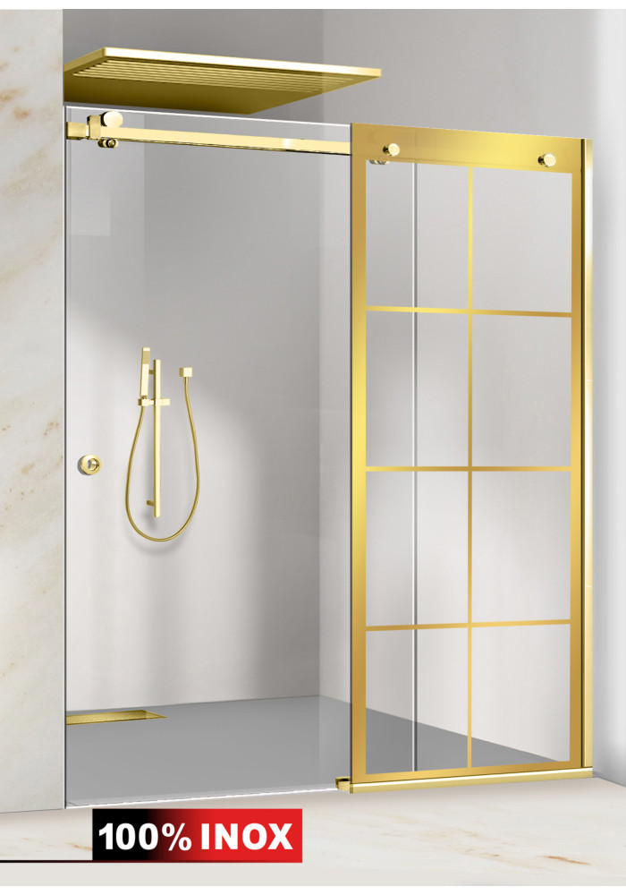 PARAVAN DUS FLOAT FULL INOX AURIU