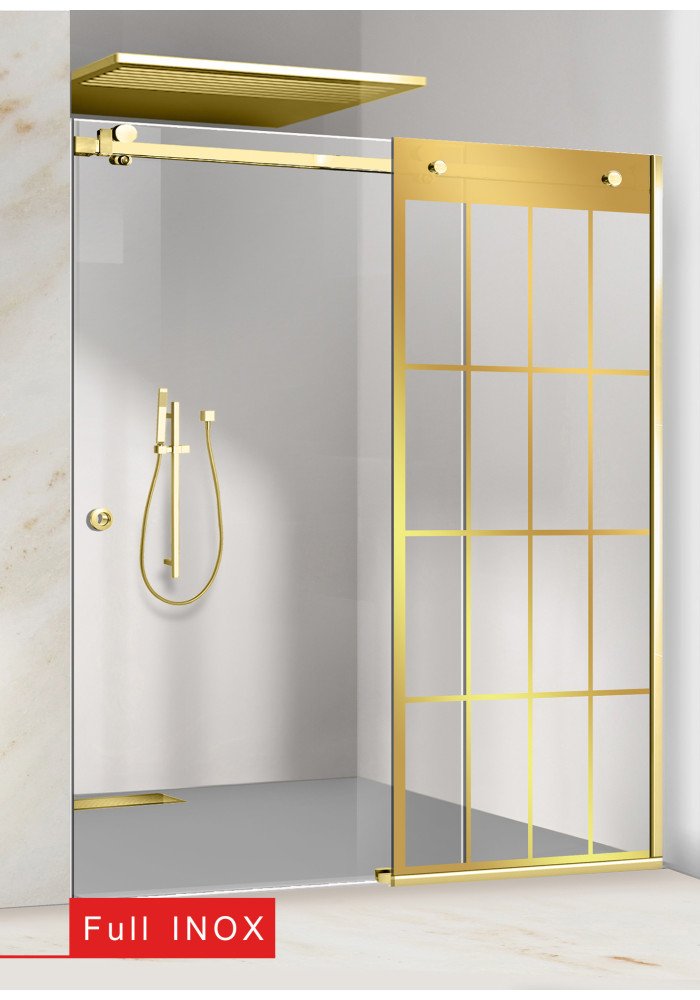 PARAVAN DUS GLISANT FLOAT FULL INOX AURIU