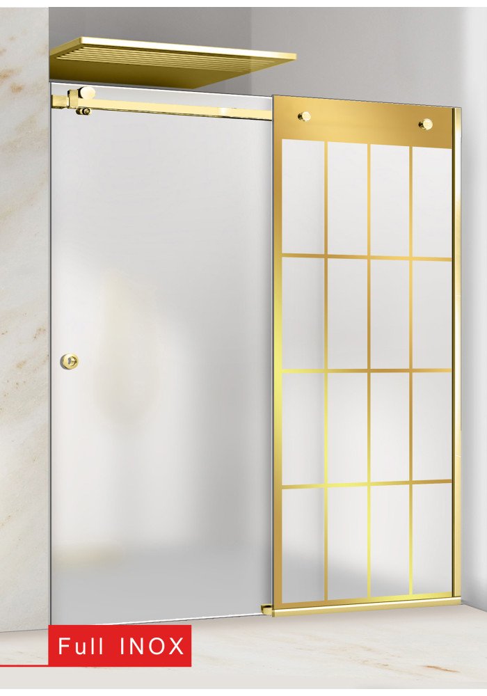 PARAVAN DUS CU USA MAT FULL INOX AURIU