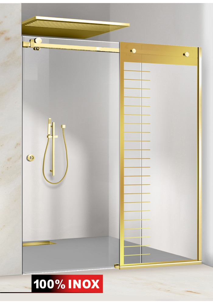 PARAVAN DUS FLOAT FULL INOX AURIU