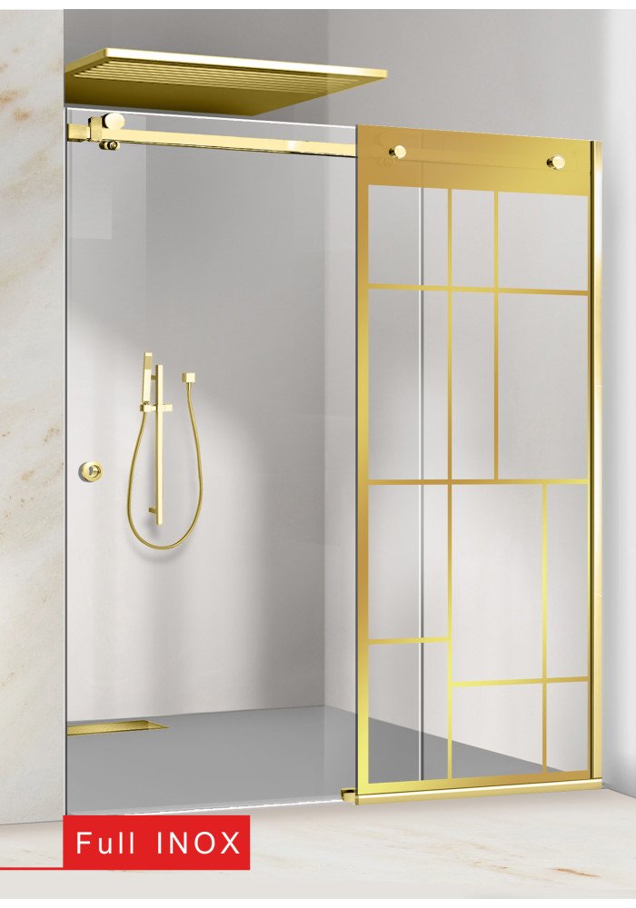 PARAVAN DUS CU USA FLOAT FULL INOX AURIU