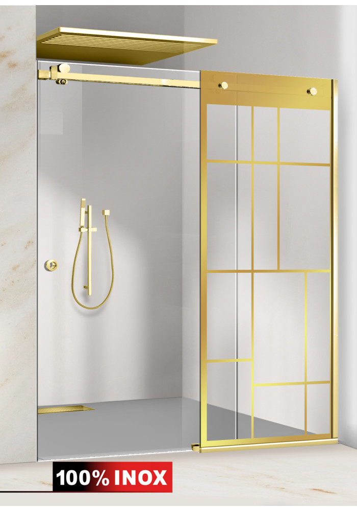 PARAVAN DUS CU USA FLOAT FULL INOX AURIU