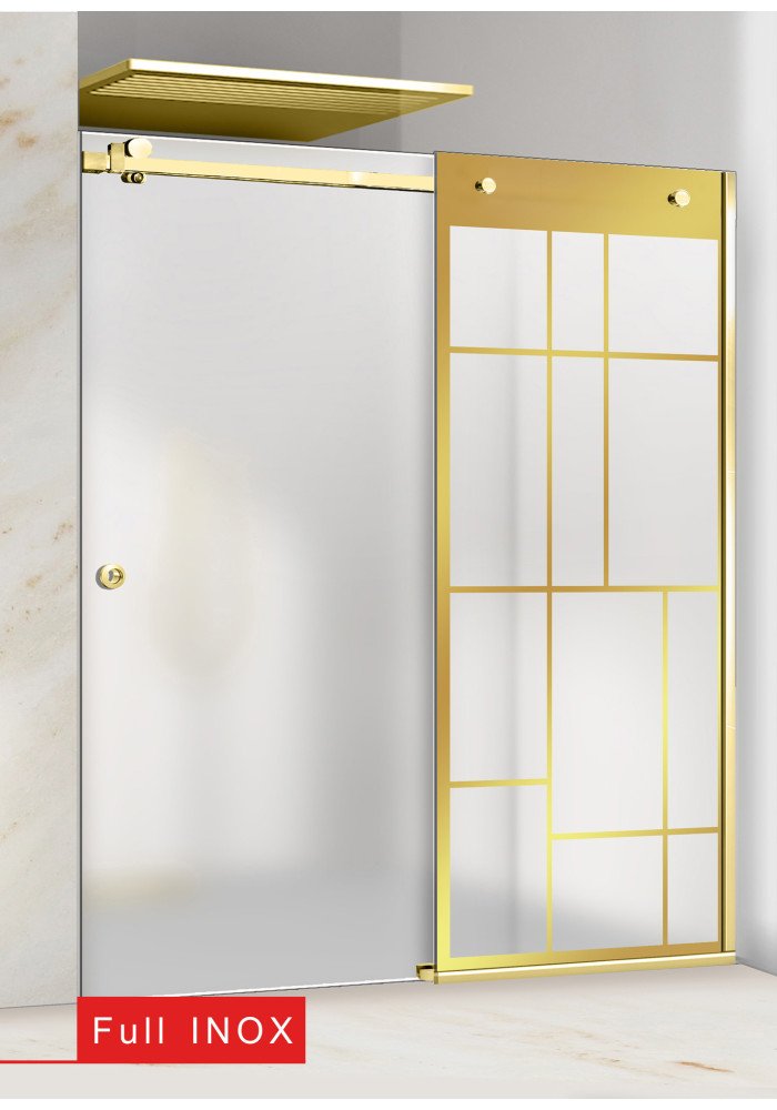 PARAVAN DUS CU USA FLOAT FULL INOX AURIU