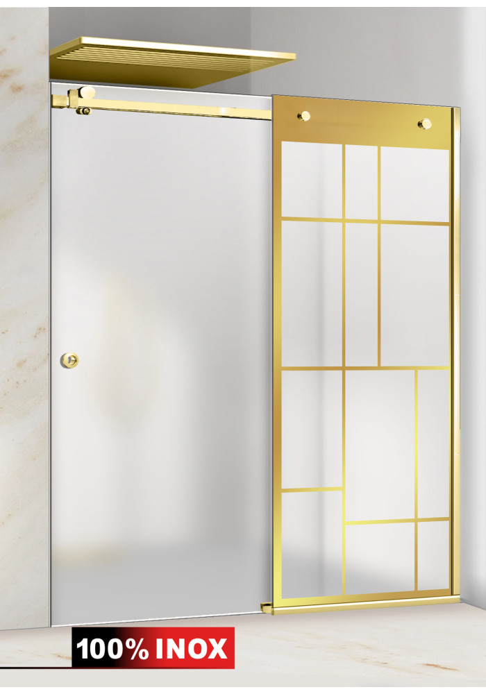 PARAVAN DUS CU USA FLOAT FULL INOX AURIU