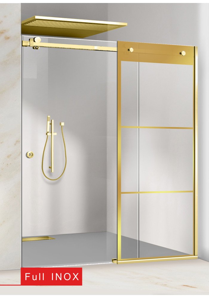 PARAVAN DUS CU USA GLISANTA FLOAT FULL INOX AURIU