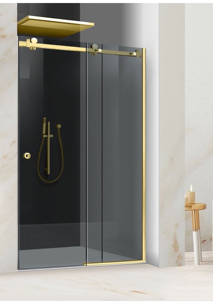 PARAVAN DUS CU USA GLISANTA GRI FULL INOX AURIU